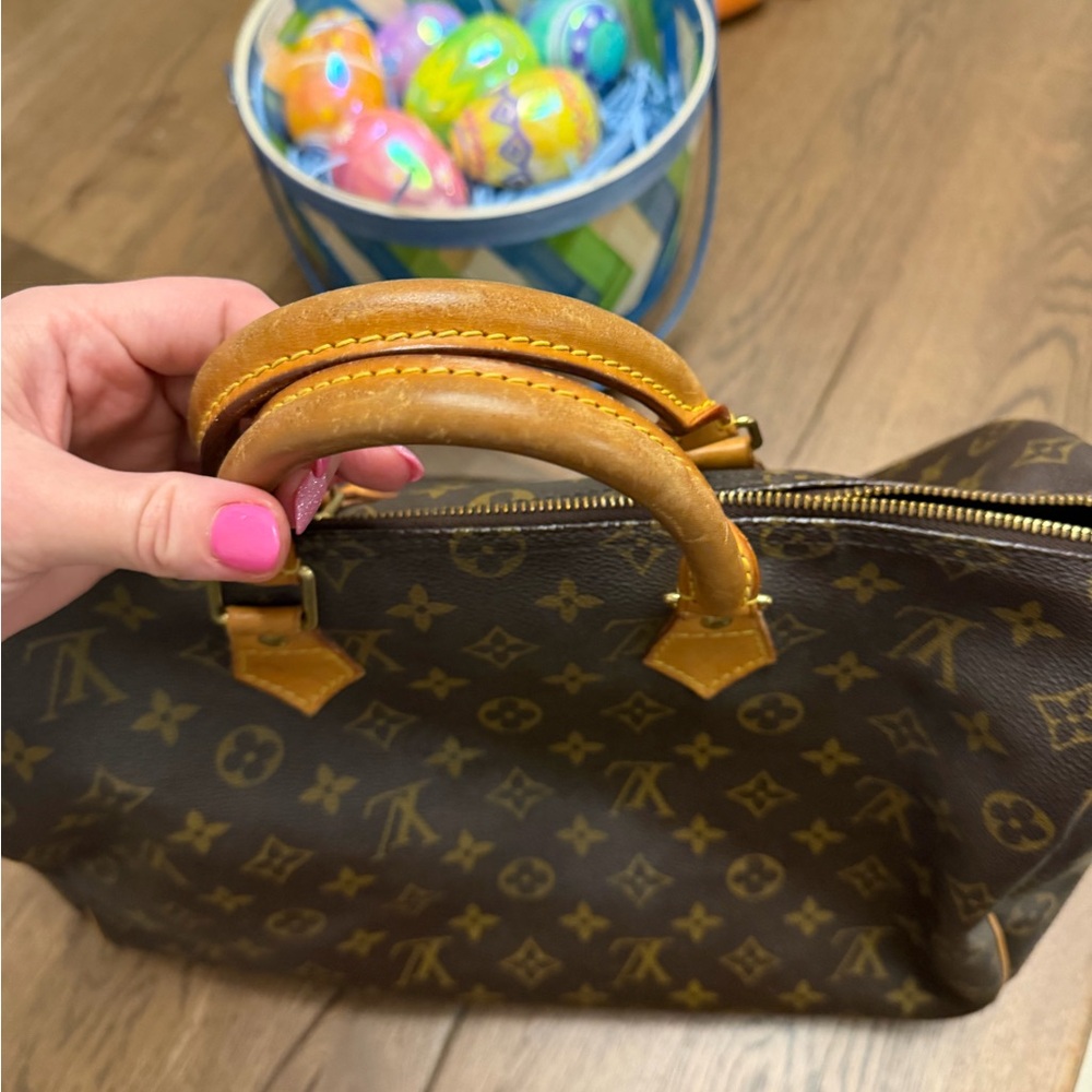 Louis Vuitton Brown and Tan Monogram Satchel - Picture 6 of 11